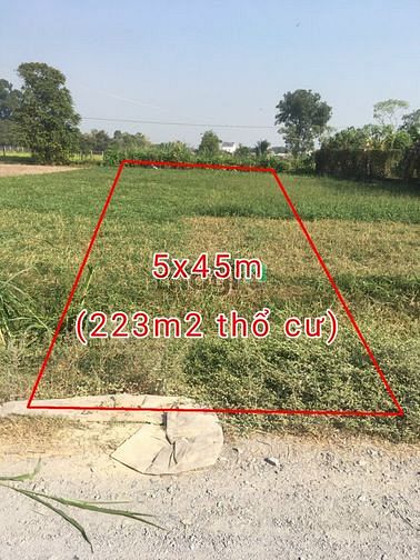 Hình ảnh Bán 220m2 đất thổ cư. Diện tích 5 x 44. Đường 7 m. Giá 1tỷ2 sổ hồng