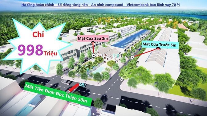 Hình ảnh Thổ cư 85m2, Đất sở hữu BA mặt tiền DT826 ( 50m ), giá 986tr bao hết