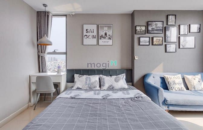 Hình ảnh Cho thuê Studio River Gate 30m2 full nội thất, lầu cao căn góc