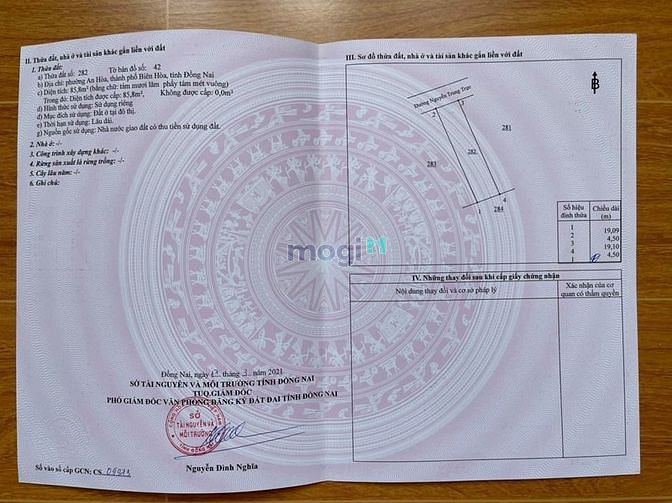 Hình ảnh Ngân hàng VIB thanh lý đất giá rẻ tại TP Biên Hòa, sổ đỏ thổ cư