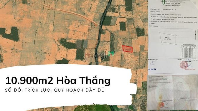 Hình ảnh Đất Mb6666 game giải trí miễn phí Bình Thuận, 10.900m2 xã Hòa Thắng Sổ Đỏ