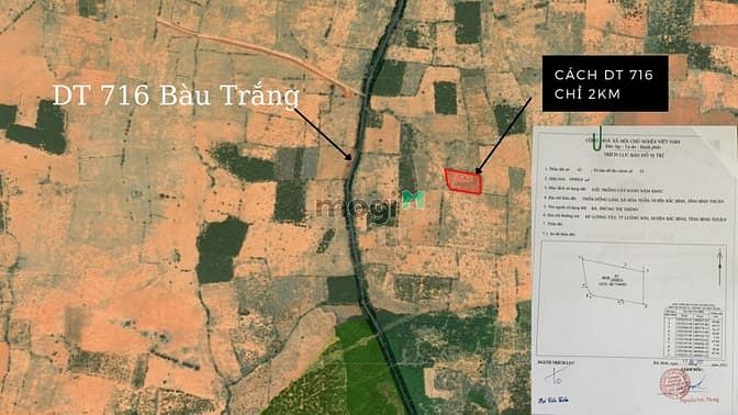 Hình ảnh Đất Mb6666 game giải trí miễn phí Bình Thuận, 10.900m2 xã Hòa Thắng Sổ Đỏ