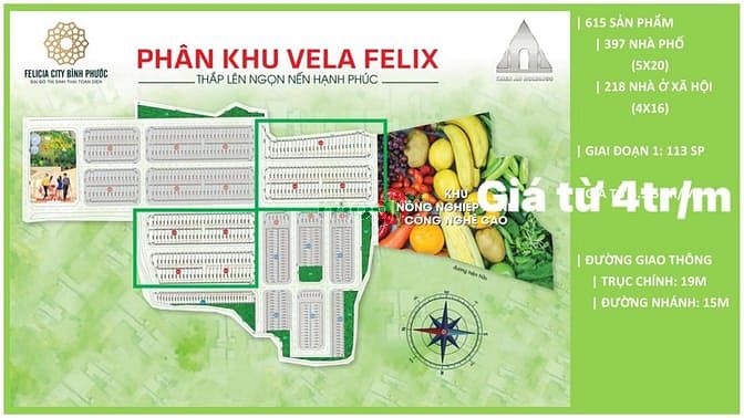 Hình ảnh đất nền khu đô thiFELICIA BÌNH PHƯỚC giá chỉ từ 400tr/nền full thổ cư