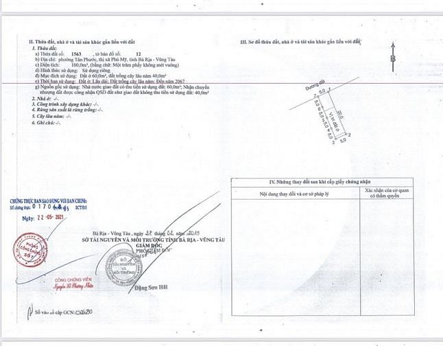 Hình ảnh Bán gấp đất đẹp thổ cư 100m2 tại Tân Phước số hồng riêng