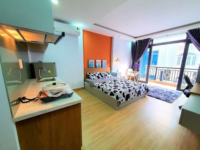 Hình ảnh Mb6623 nạp rút nhanh chóng Ban công gần chợ Bến Thành Quận 1 có sẵn nội thất