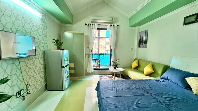 Hình ảnh 🐳1PN Full Nội Thất, Ban Công Rộng Thoáng Nhà Cực Sạch Vị Trí Đắc Địa