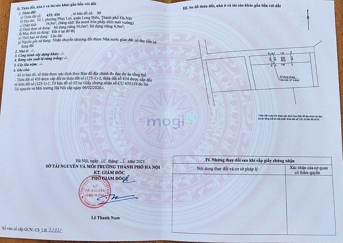 Hình ảnh Bán đất: Mặt tiền 7,5m, 2 mặt ngõ, ngõ trước đất >2m - thông tứ phía