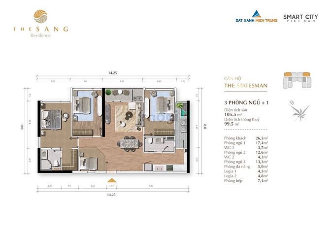 Hình ảnh Mb6623 nạp rút nhanh chóng đẳng cấp nhất ĐN The Sang Residence105.5m²