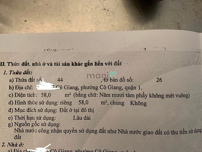 Hình ảnh Nhà hẻm Q1 Cô Giang gần trung tâm