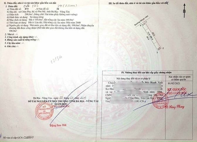 Hình ảnh Đất châu pha phú mỹ thổ cư sổ riêng 200m2 cần bán gấp gần KCN sonadezi