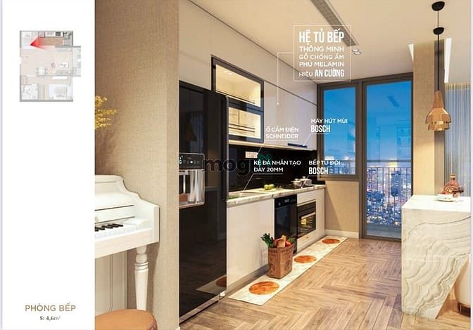 Hình ảnh Chung cư The Sang Residence 62.0m² 1PN cao cấp ĐN