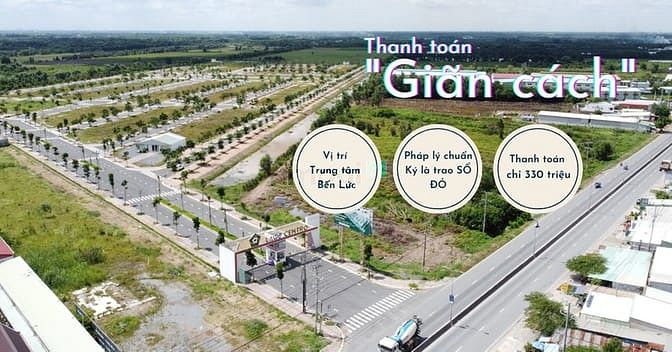 Hình ảnh Bán đất thổ cư sổ hồng thị trấn bến lức 70m⅔ 1,1 tỷ