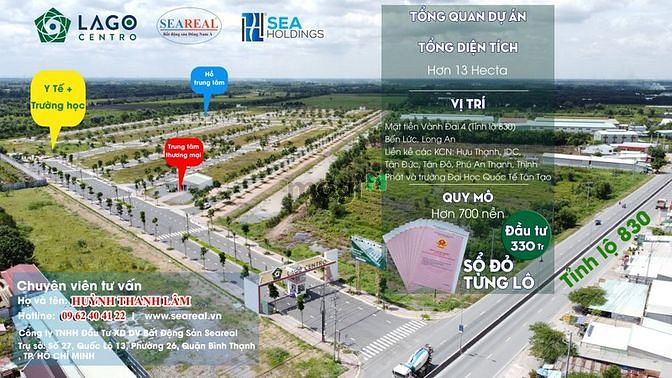 Hình ảnh Bán đất quận Bến Lức - Long An giá 1.10 Tỷ Mua Đất Được Vàng