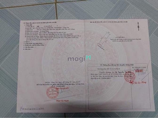 Hình ảnh Cần bán lô đất liền kề lọt lòng trung tâm Tóc Tiên - Thị Xã Phú Mỹ - B
