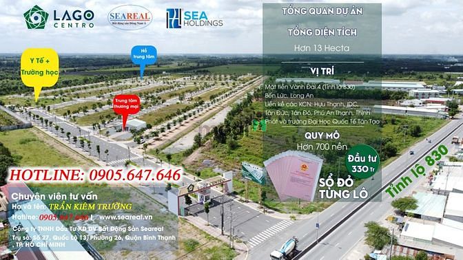 Hình ảnh Đất Nền Bến Lức Đường Vành Đai 4 5.2x15m Lộ Giới 12m Giá 340tr