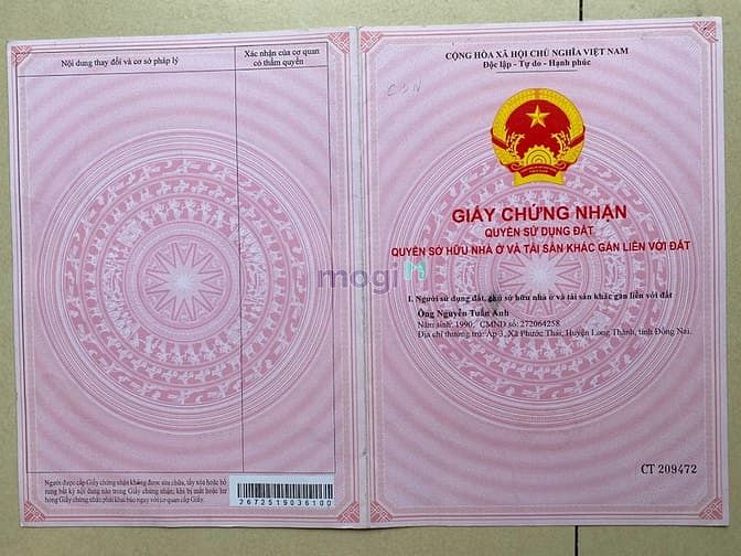 Hình ảnh Bán đất Phú Mỹ ngay Công nghệ cao Hắc Dịch 10x100 thổ 60 chỉ 4,4tr/m2