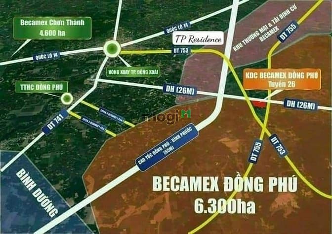 Hình ảnh đất rộng gần 3000m2 tc104m2 giá 1,299 tỷ tại DT7 Đồng Phú , Bình Phước