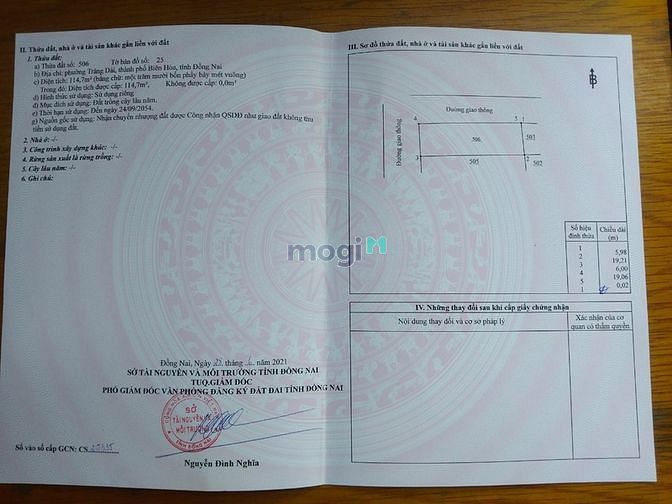 Hình ảnh Lô góc 2 mặt tiền 6x19M, Phường Trảng Dài tp Biên Hoà