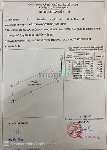 Hình ảnh Bán đất bình thuận 4144m2 giá 538 triệu, (chiếc khấu 10%), SỔ ĐỎ
