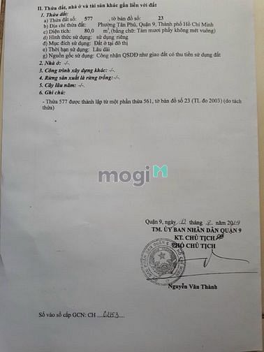 Hình ảnh Đất DT: 5x16= 80m2 Giá: 3.850 tỷ đường 138, Tân Phú. Q9 cũ. TP Thủ Đức