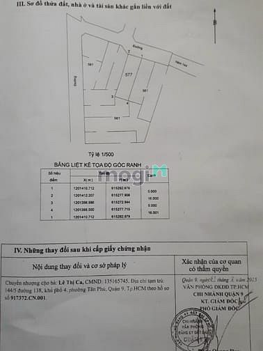 Hình ảnh Đất DT: 5x16= 80m2 Giá: 3.850 tỷ đường 138, Tân Phú. Q9 cũ. TP Thủ Đức