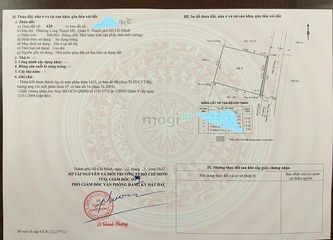 Hình ảnh Ông anh cần bán đất kế UBND phường Long Thạnh Mỹ , Quận 9
