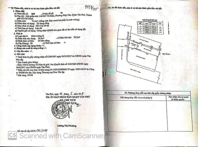Hình ảnh Bán đất hẻm 110 Tô Hiệu. DT 8x18.5m. 2 sổ riêng. Giá 12 tỷ
