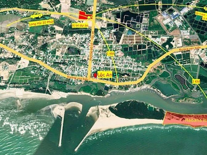 Hình ảnh Cần bán đất 2 mặt tiền Lộc An - Hồ Lô, khu dân cư Phước Hội Hồ Tràm.