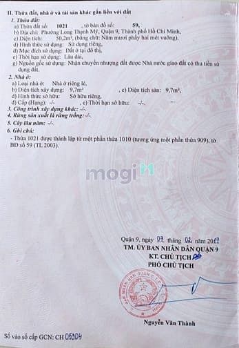 Hình ảnh Bán đất dự án hẻm 545 Nguyễn Xiển , P. Long Thạnh Mỹ , Quận 9 .