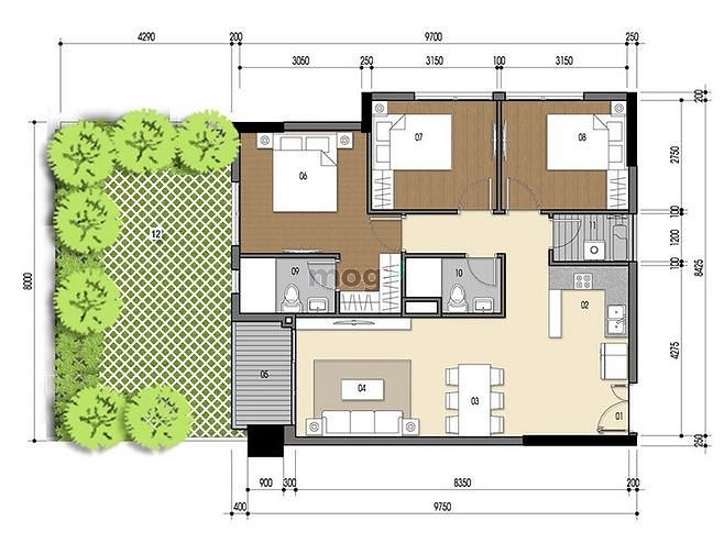 Hình ảnh Cho thuê căn 3PN C/c Luxgarden Q7, có sân vườn, view sông.