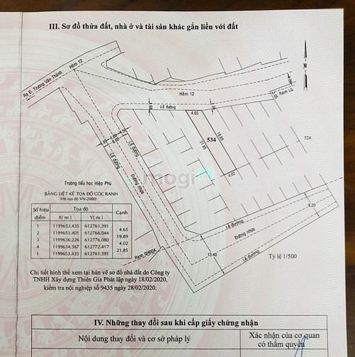 Hình ảnh Bán đất ngang 8*21- 174m đường Trương Văn Thành ,P. Hiệp Phú, Quận 9