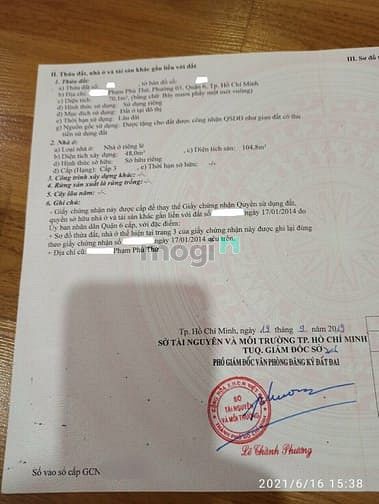 Hình ảnh Bán nhà Quận 6 diện tích đất 65.5 m2