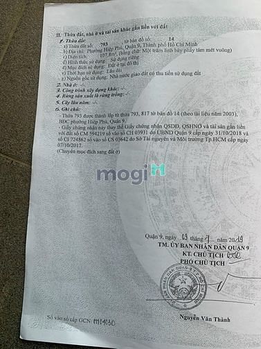 Hình ảnh Bán đất ngang 5*23- 106m thổ cư đường Trương Văn Thành , Hiệp Phú