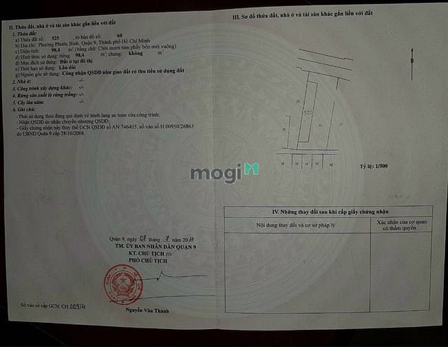 Hình ảnh Đất DT : 98m2 mặt tiền đường số 14, phường Phước Bình. Q9, TP Thủ Đức