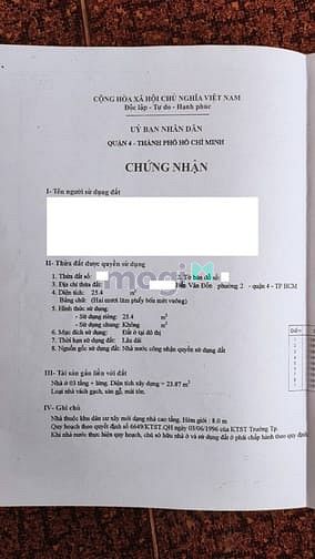 Hình ảnh Mua ĐẤT tặng NHÀ, tin được không!!! Bến Vân Đồn P2 Q4