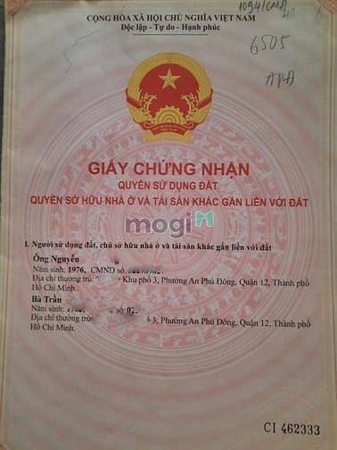 Hình ảnh Đất Võ Thị Thừa An Phú Đông Quận 12 50m 5x10 2.35 Tỷ
