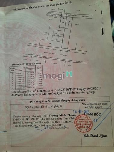 Hình ảnh Đất Võ Thị Thừa An Phú Đông Quận 12 50m 5x10 2.35 Tỷ