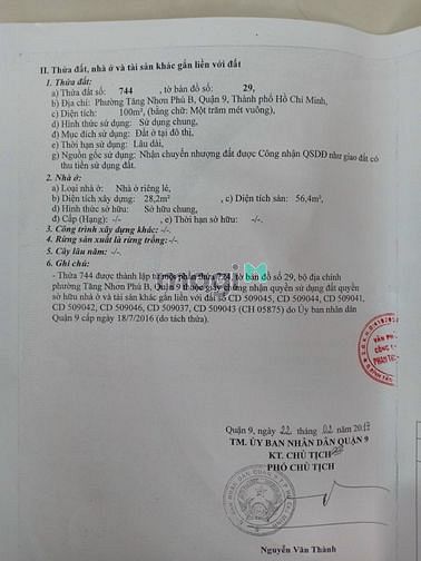 Hình ảnh Đất DT : 4,3x23,5=100m2 Hẻm 105, đường Trương Văn Hải, Tăng Nhơn Phú B