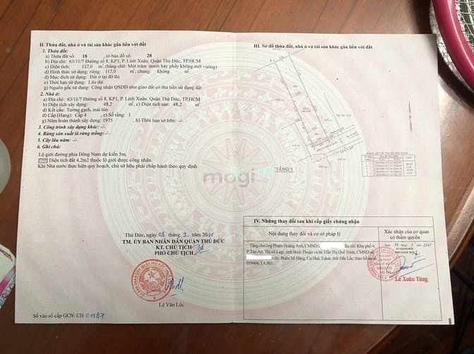 Hình ảnh Chính chủ cần bán lô đất 117m2 giá 44tr/m2