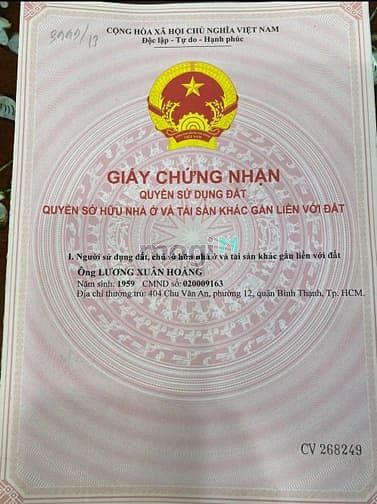 Hình ảnh BÁN GẤP LÔ ĐẤT 5mx20m, DTCN: 100m2, đường 12m Đặng Thùy Trâm (Trục 30)