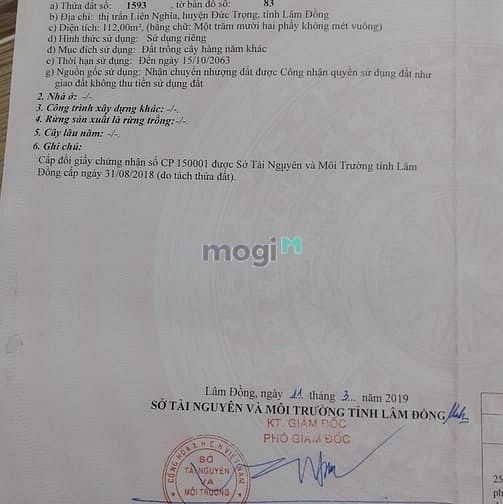 Hình ảnh Bán đất Liên Nghĩa, Đức Trọng - 1 tỷ 1