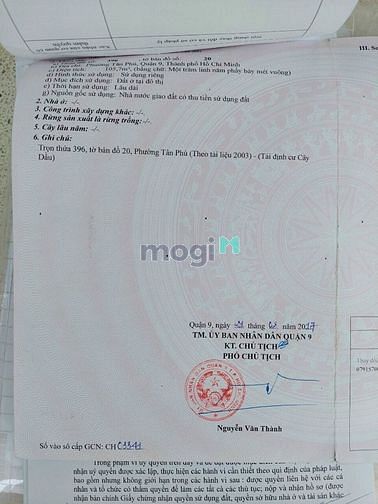 Hình ảnh Bán đất hẻm 249 hoàng hữu nam , p. Tân phú , quận 9 - Dt : 105m