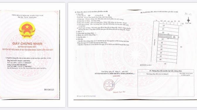 Hình ảnh Đất gần trung tâm TP Bảo Lộc có sổ hồng riêng thổ cư 150m2