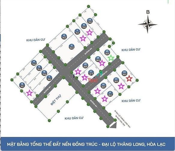 Hình ảnh đát nền Đồng Trúc,700 triệu/ 80m2,vay vốn 0%, cách CNC Hòa Lạc 2Km