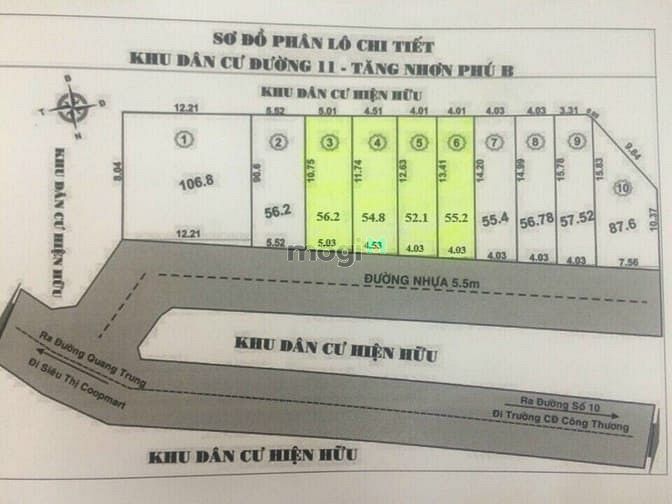 Hình ảnh Bán đất đường 11 tăng nhơn phú B , Quận 9 - hướng nam