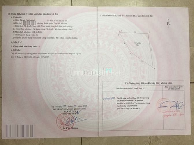 Hình ảnh Cần bán Đất Trích sài, 2 mặt ngõ 58m2, mt 11m làm xây khách sạn