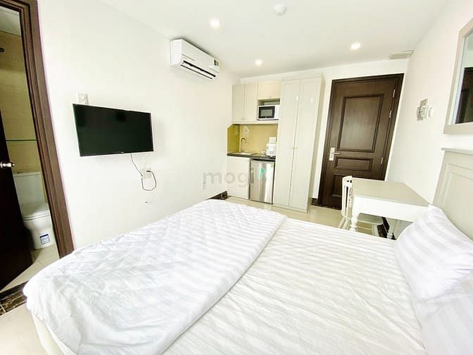 Hình ảnh CHDV QBT, Studio ban công, New, Full Nội Thất, HF Hỗ Trợ Cọc