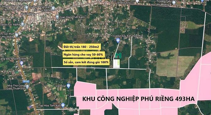 Hình ảnh Đất thổ cư TT Phú Riềng-Bình Phước 525tr/175m2 Sổ hồng riêng.