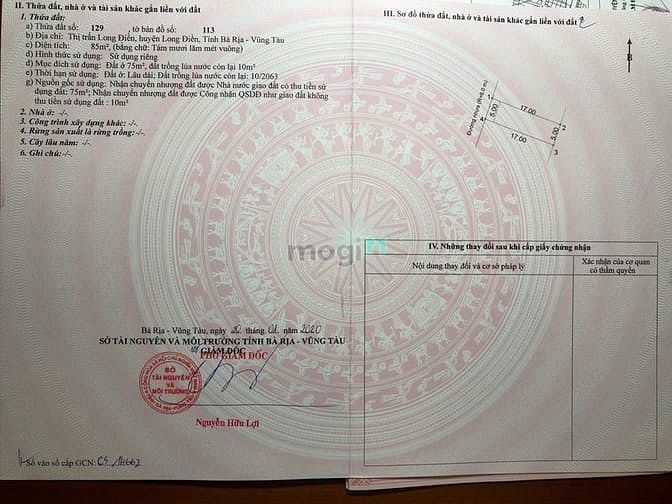 Hình ảnh Chị chủ dễ thương gửi bán lô đất mặt tiền quốc lộ 55 gần TTHC tỉnh