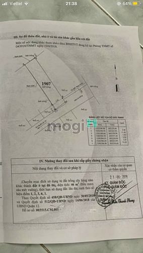 Hình ảnh Đất Thạnh Lộc 19-51m2 ngay trung tâm TL mà chỉ 2 tỷ 460